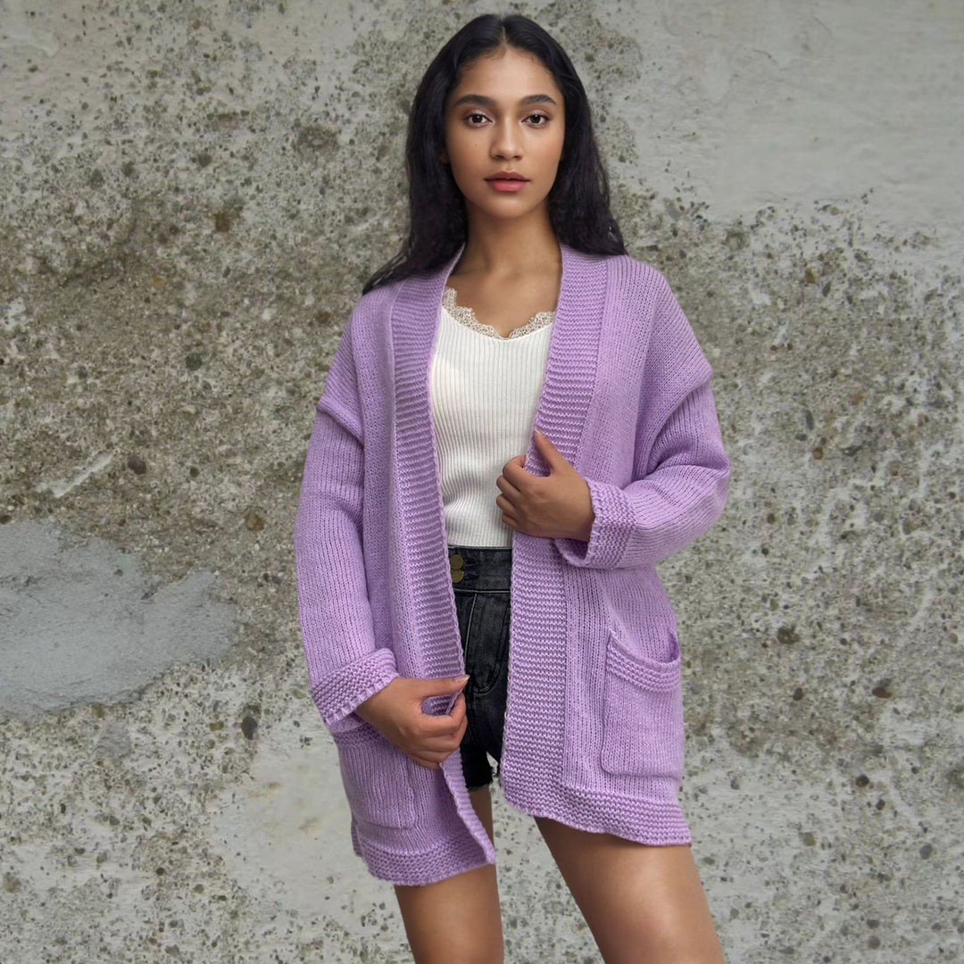 Damen strickjacke im lässigen Oversized-Stil R&B