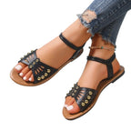 Damen Bequeme Riemensandalen mit funkelnden Verzierungen R&B
