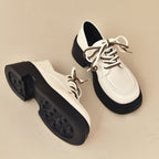 Damen modische Schnürschuhe mit robustem Sohlenprofil und hochwertiger Lederoberfläche R&B