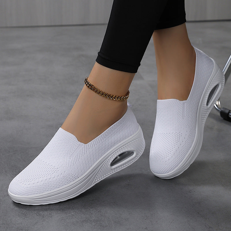 Damen Komfortable Slip-On Sneakers mit atmungsaktivem Mesh und dämpfender Sohle