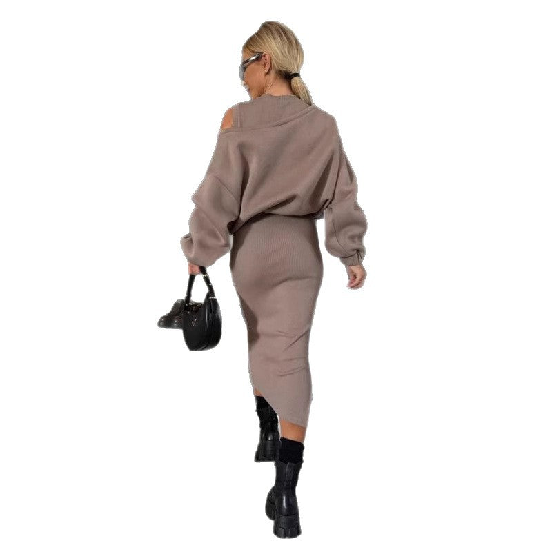 Damen Sweatshirt und Rock Set R&B