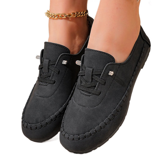 Damen Mokassin-Schuhe mit handgenähtem Obermaterial R&B