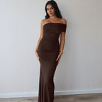 Damen Elegantes Maxikleid mit raffinierter Drapierung R&B