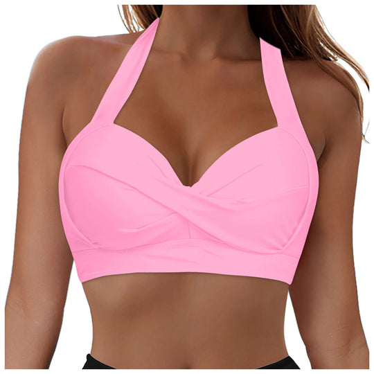 Damen Modisches Bikinioberteil mit Wickeldesign R&B