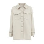 Damen Oversized Hemdblousenjacke mit praktischen Taschen und modernem Schnitt R&B