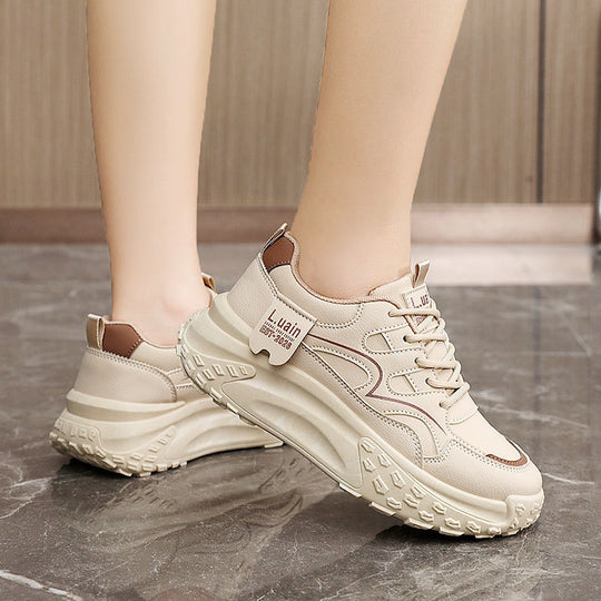 Damen Sportliche Plattform Sneakers mit dämpfender Sohle und atmungsaktivem Obermaterial R&B