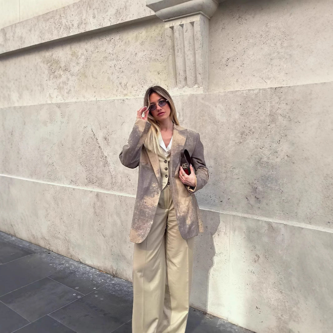 Damen Oversized Blazer mit einzigartigem Farbverlauf R&B