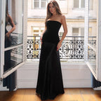 Damen Elegantes langes Maxikleid mit trägerlosem Design R&B