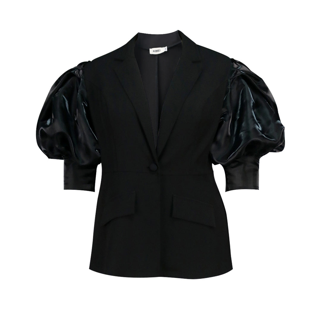 Damen Blazer mit voluminösen Puffärmeln R&B