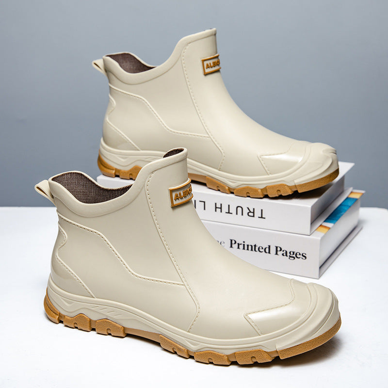 Herren Gummistiefel mit rutschfester Sohle und flexiblem Einstieg R&B