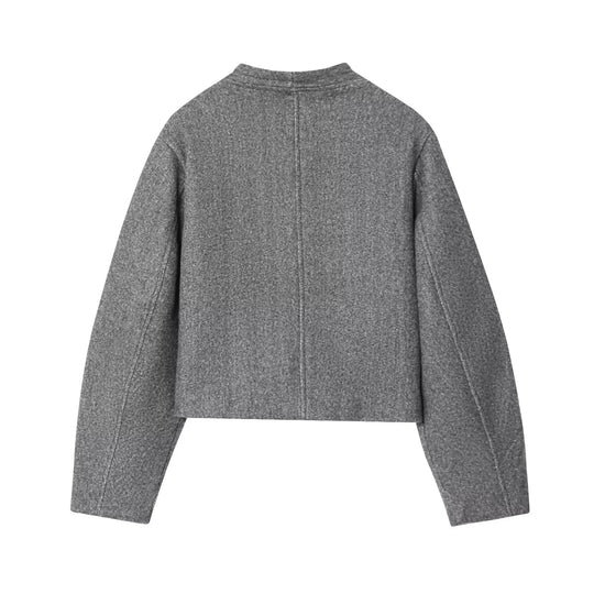 Damen elegante kurz geschnittene Jacke mit dekorativen Knopfdetails R&B