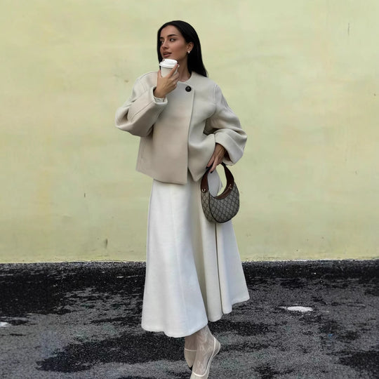 Damen Schulterjacke mit voluminösen Ärmeln und schickem Schnitt R&B
