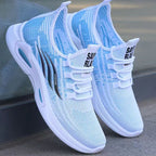 Damen Sportliche Freizeitsneaker mit atmungsaktiver Gewestruktur und flexibler Sohle