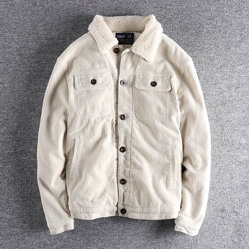 Herren Cordjacke mit kuscheligem Futter und praktischen Taschen R&B