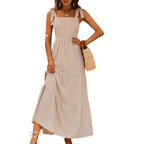 Damen Maxikleid mit verstellbaren Spaghettiträgern R&B