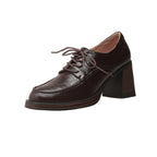 Damen Schnürschuhe mit elegantem Blockabsatz und modischem Finish