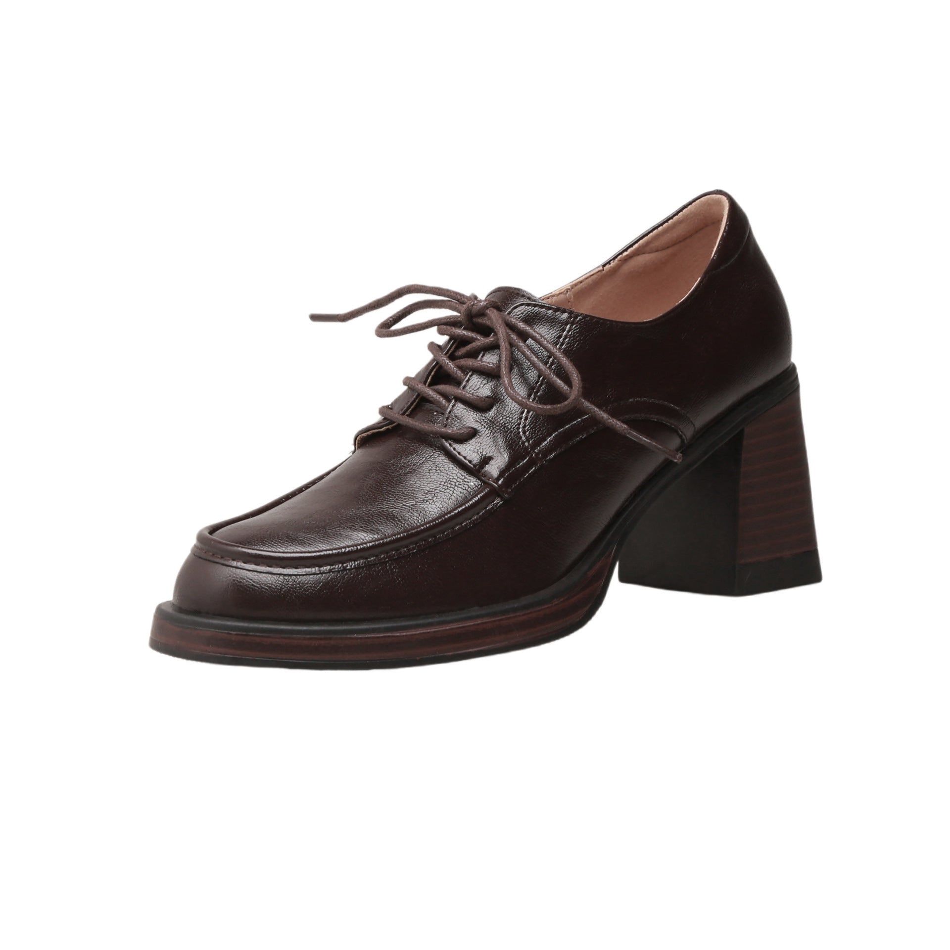 Damen Schnürschuhe mit elegantem Blockabsatz und modischem Finish