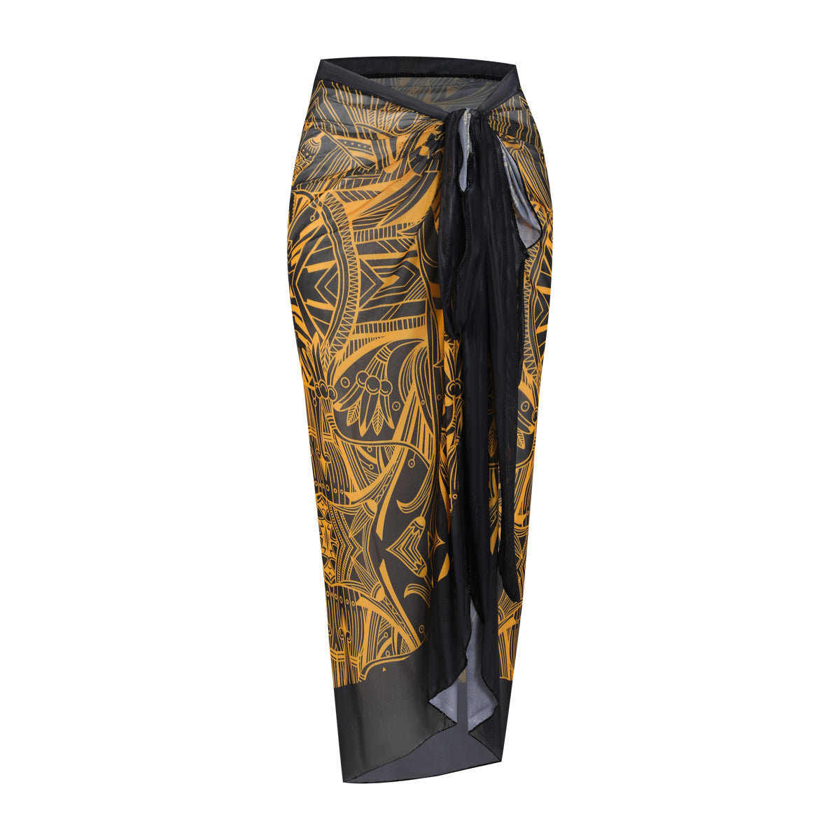 Damen Langarm-Badeanzug mit modernem Grafikdesign R&B