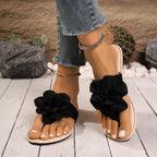 Damen Modische Slipper mit floraler Applikation R&B