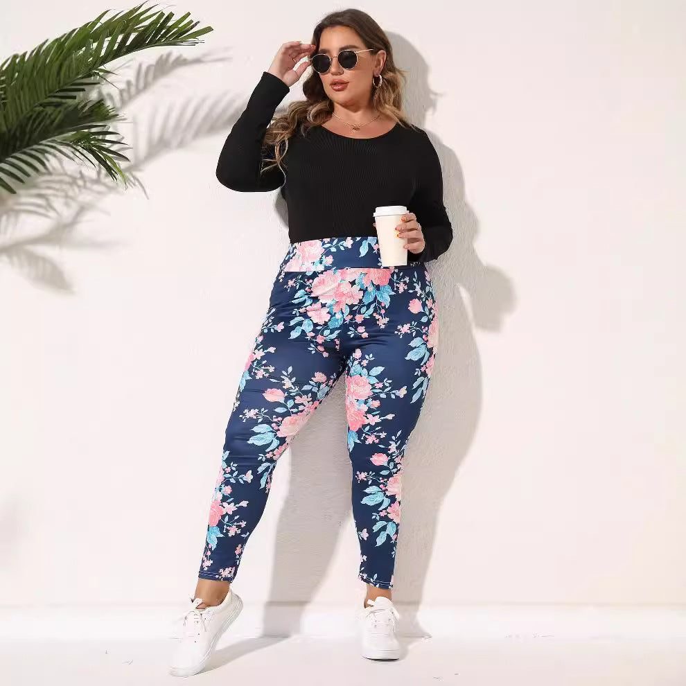 Damen Blumenleggings R&B