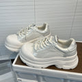 Damen Sportliche Sneakers mit trendigem Mesh-Design und perlenverziertem Schnürsystem R&B