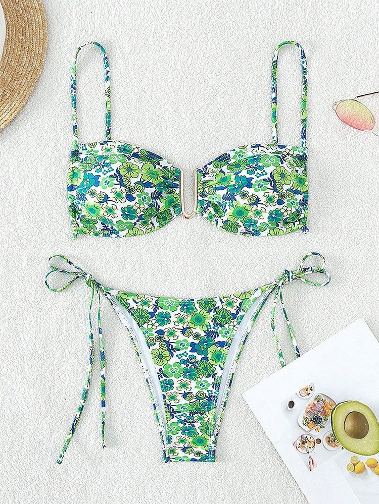 Damen Push-Up-Bikini mit verstellbaren Trägern und elegantem Schnitt R&B