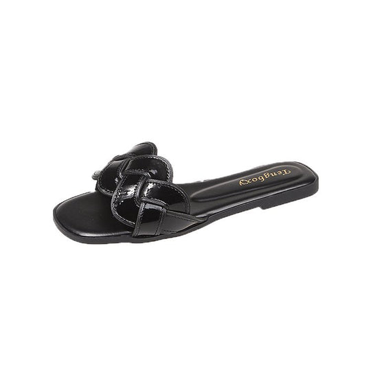 Damen trendige Riemensandalen mit geflochtenem Design und komfortablem Fußbett R&B