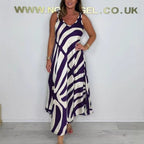 Damen Maxikleid mit modernem Muster und elegantem Schnitt R&B