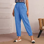Damen Bequeme Sommerhose mit elastischem Bund und praktischen Taschen R&B