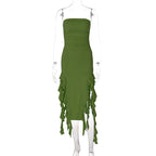 Damen Wickelkleid mit Rüschen und figurformendem Schnitt R&B