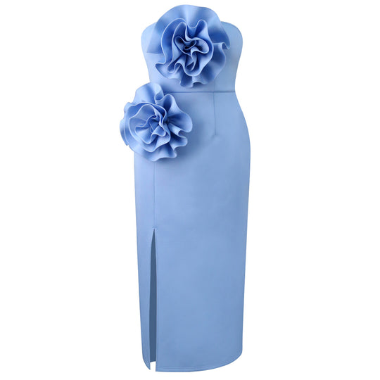 Damen Figurbetontes Abendkleid mit floralem Akzenten R&B