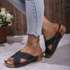 Damen Komfortable Clogs mit trendigem Überkreuz-Riemen R&B