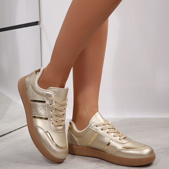 Damen Sportliche Sneakers mit schimmernden Akzenten und rutschfester Laufsohle R&B