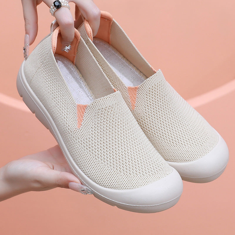 Damen Atmungsaktive Slip-On Sneakers mit flexiblem Einsatz R&B