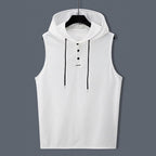 Herren ärmelloses Hoodie-Shirt mit strukturierter Oberfläche