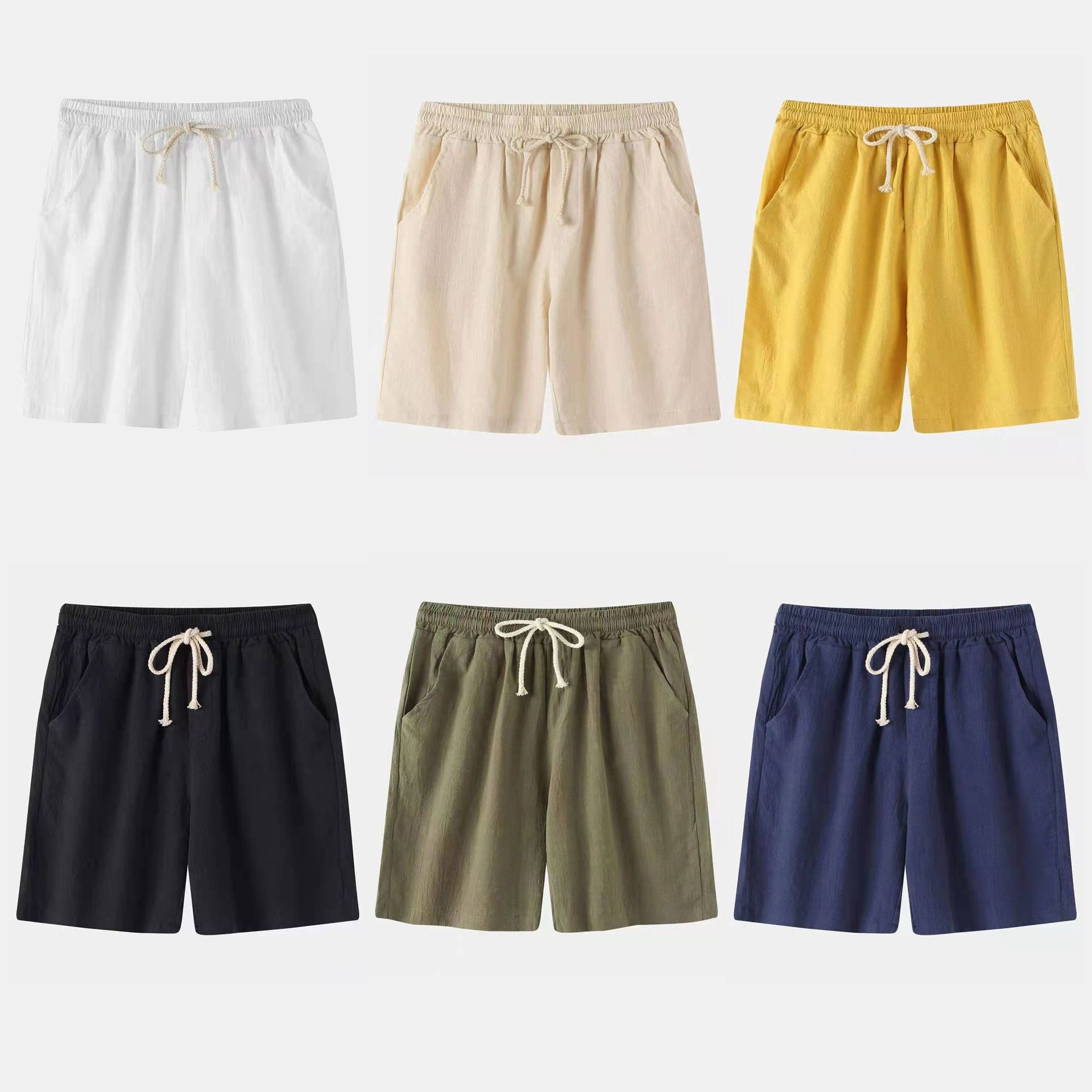 Herren Bermuda-Shorts mit elastischem Bund und seitlichen Taschen