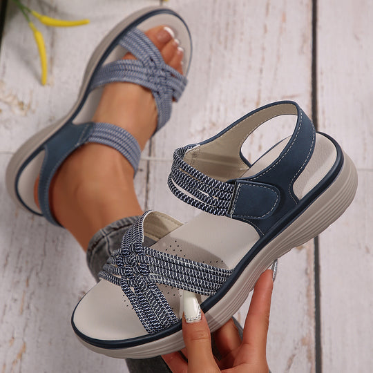 Damen Komfortable Sandalen mit verstellbaren Riemen und anatomischem Fußbett R&B
