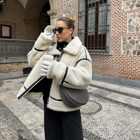 Damen Fleecejacke mit hohem Kragen R&B