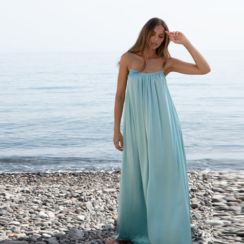 Damen Luftiges Maxikleid mit feinen Spaghettiträgern R&B