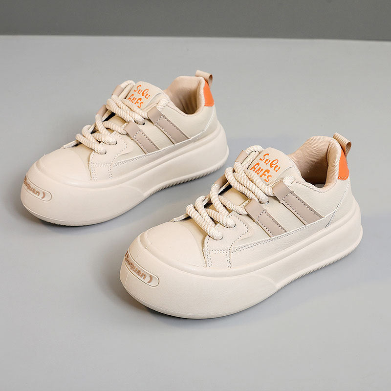 Damen Sportliche Plateausneaker mit modischen Akzenten und atmungsaktiver Sohle R&B