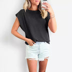 Damen lässiges Kurzarm-Shirt R&B