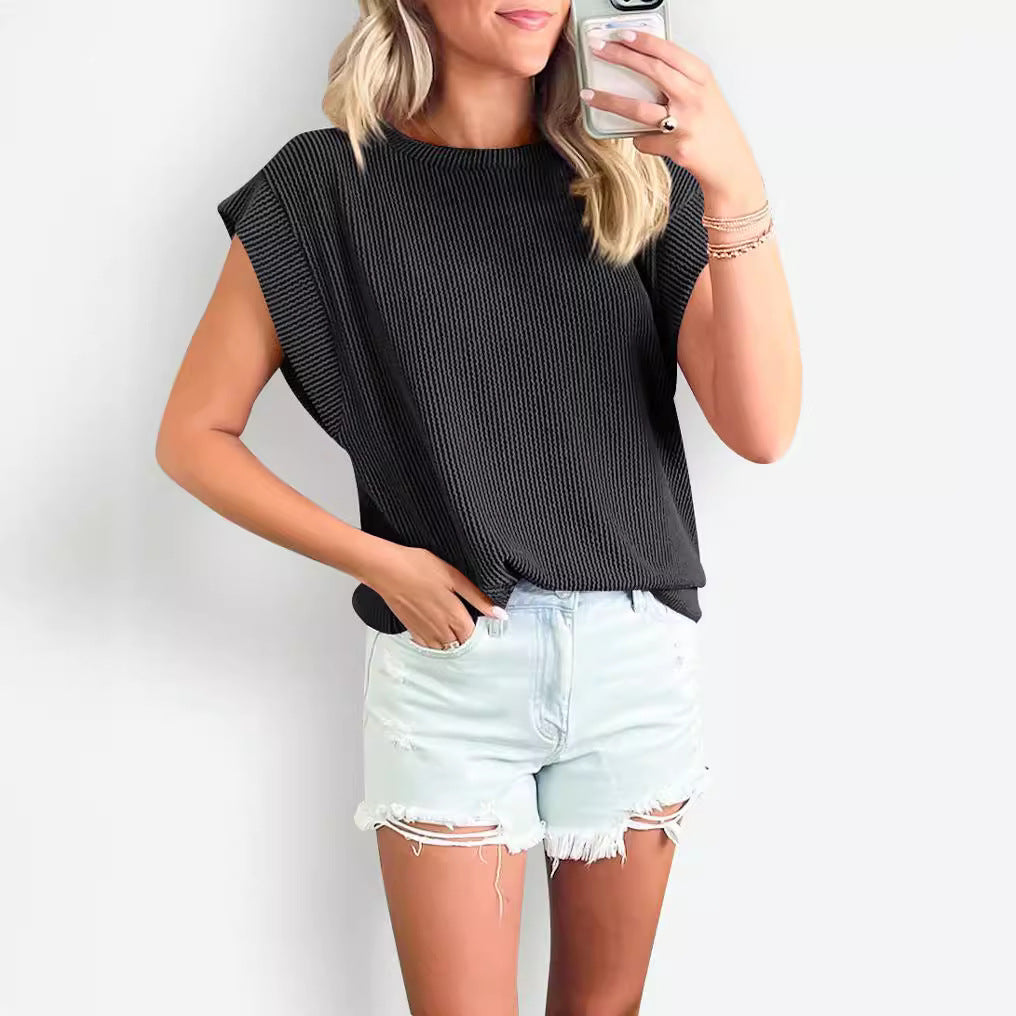 Damen lässiges Kurzarm-Shirt R&B