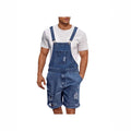 Herren Lässige Denim-Latzhose im distressed Look R&B