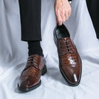 Damen Elegante Lederschuhe mit strukturiertem Obermaterial und klassischem Design R&B
