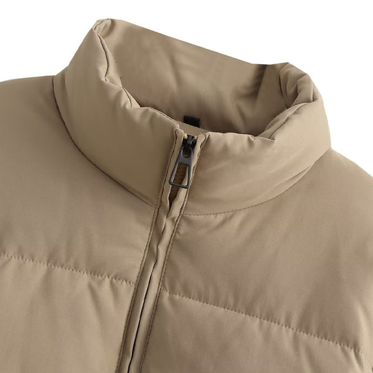 Damen cropped Steppjacke mit hohem Kragen und praktischen Reißverschlusstaschen R&B