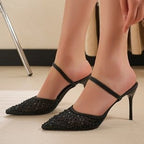 Damen Slingback Schuh mit funkelndem Strass R&B