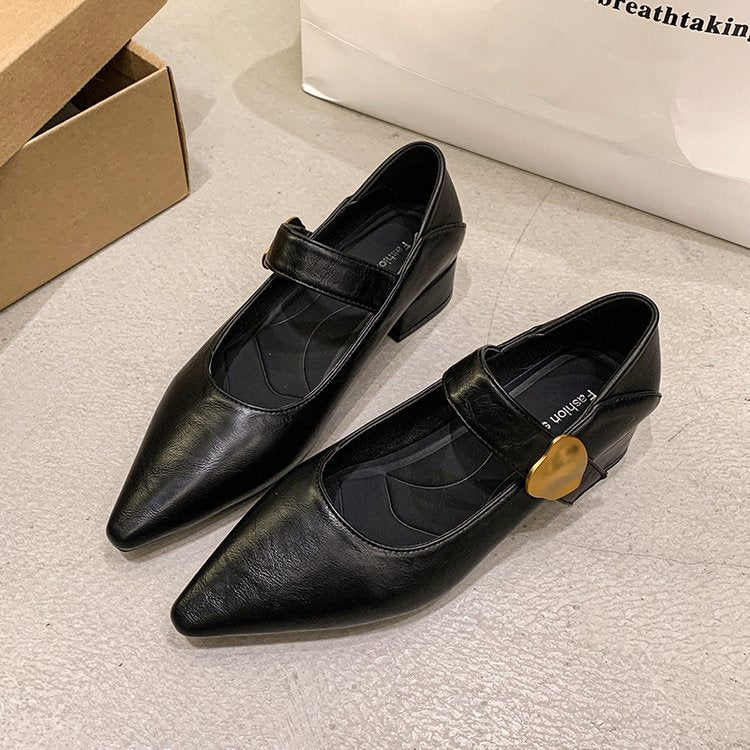 Damen elegante Pumps mit verstellbarem Riemen und edlem Design R&B