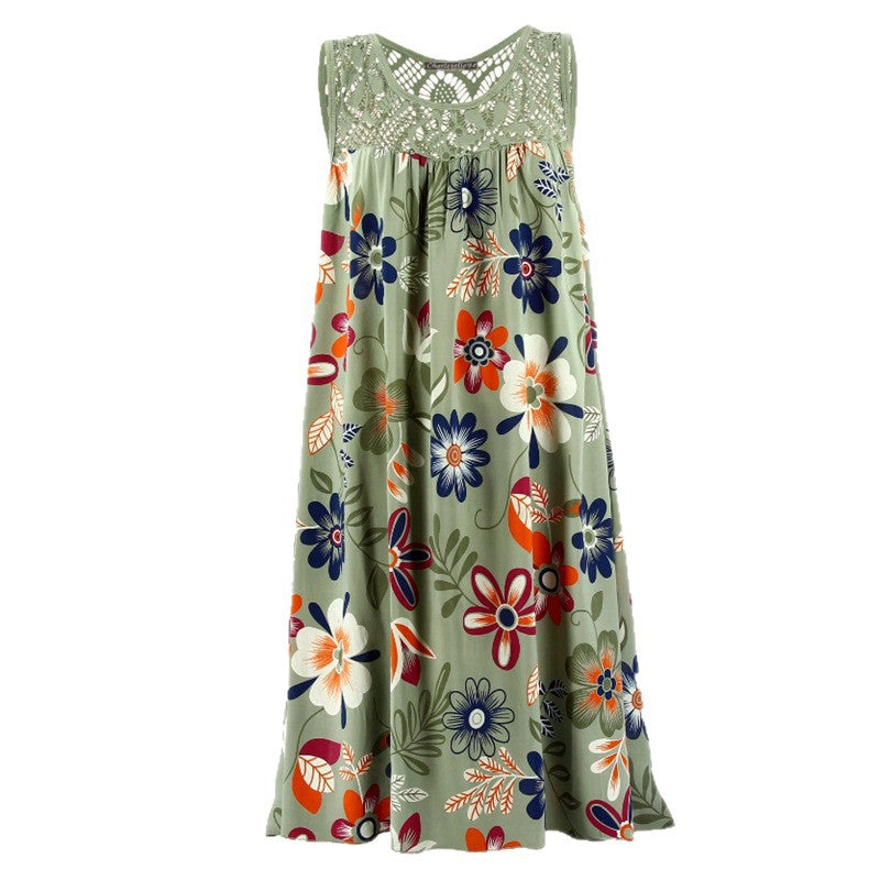 Damen Langkleid mit floraler Spitzenstruktur R&B