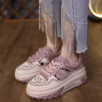 Damen Chunky Sneakers mit luftiger Mesh-Oberfläche und strapazierfähiger Sohle