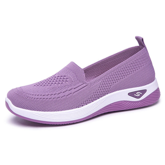 Damen Hochwertige Slip-On Freizeitschuhe mit atmungsaktiver Strickoberfläche R&B